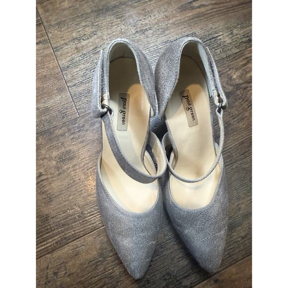 Paul Green Nicki Mary Jane Pump Heels Shoes Womens Size 4.5 US Gold Leather - Picture 2 of 7